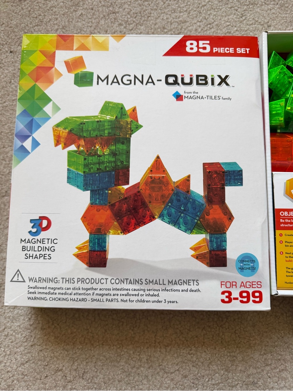 EUC Magna-Qubix 85-Piece Magnetic Building Set - Multicolor